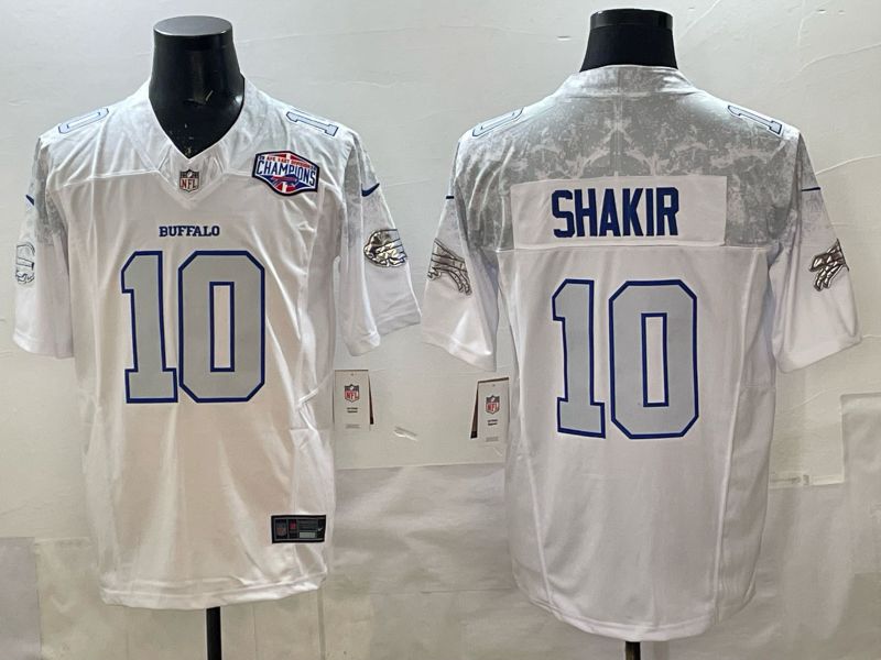 Men 2025 Buffalo Bills #10 Shakir white 5th generation Throwback Nike Limited NFL Jersey style 034